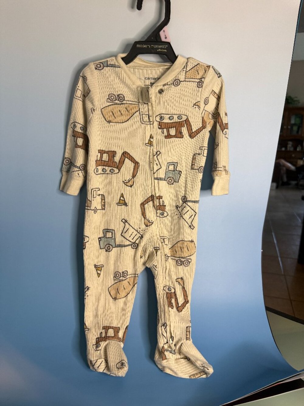 Carter's Footed Sleeper Pajamas 6 Mo Zip Front (004)